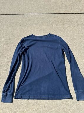 American Eagle Navy Crewneck Long Sleeve Tee